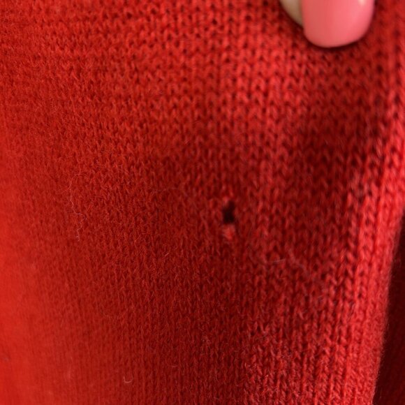 Tulchan Vintage Red Parrot 100% Wool British Made Sweater Size Large - Picture 3 of 8